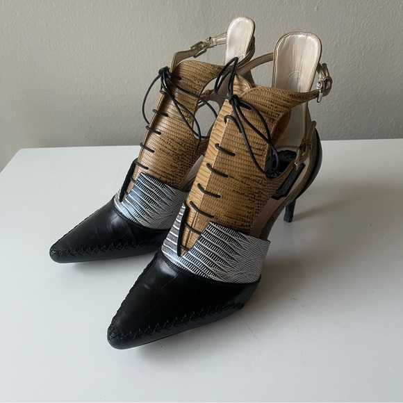 DIOR lace up bootie heels size 6.5  New in Box - Picture 3 of 13